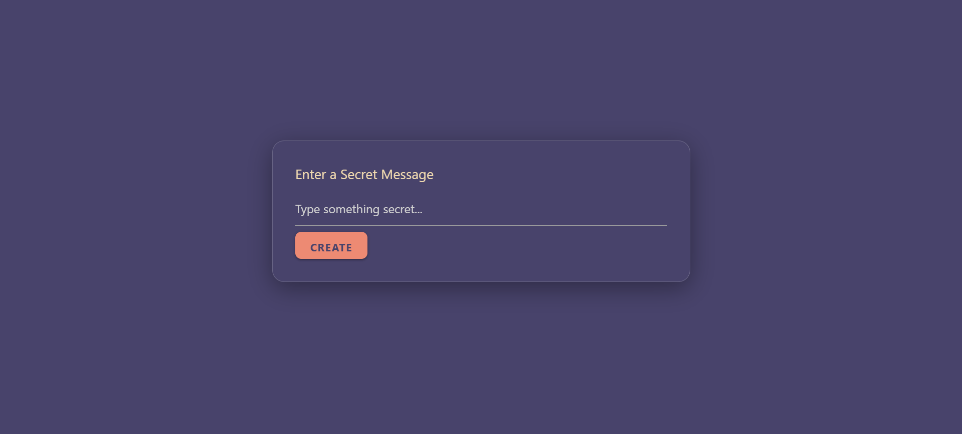Secret Message Website